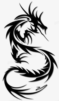 纹身龙专题模板，纹身龙手绘图片 